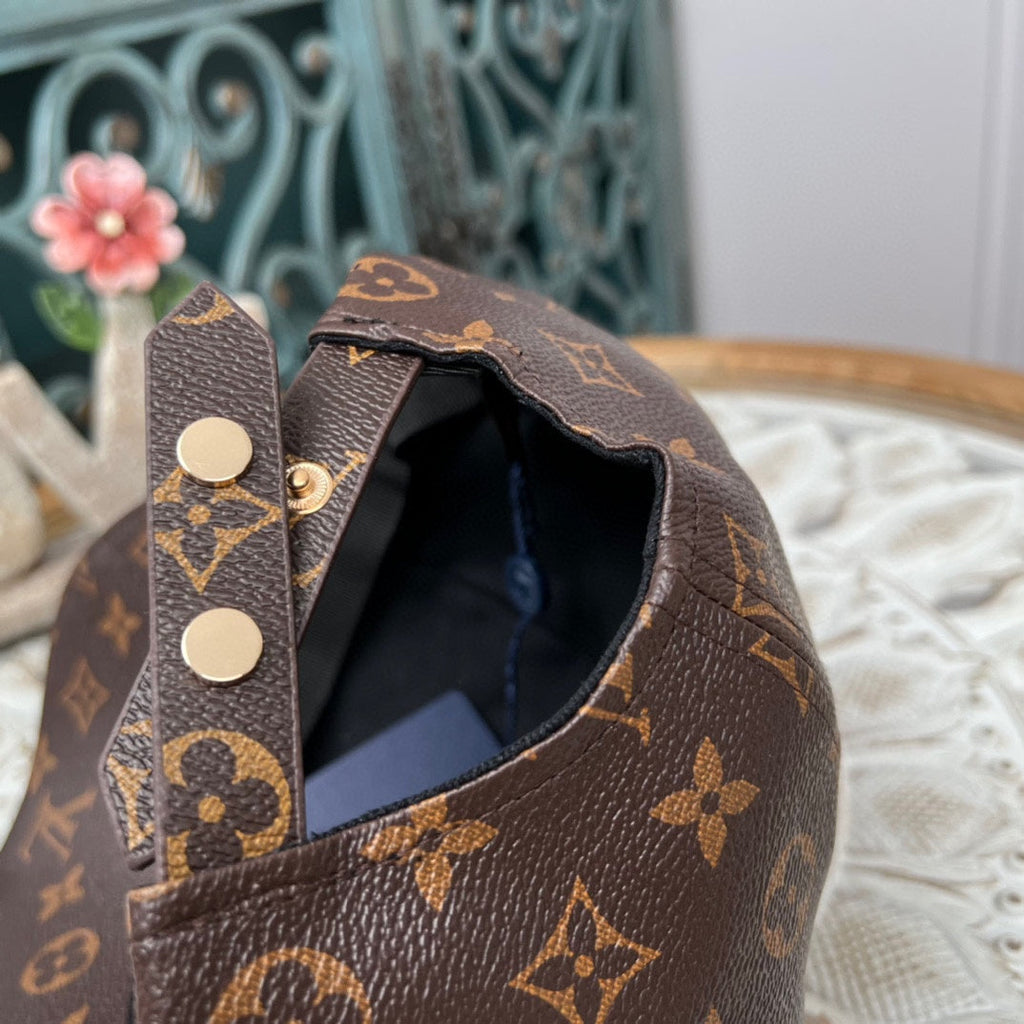 Luxury Louis Vuitton Monogram Bucket Hat & Cap Set