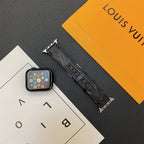 Luxury Louis Vuitton Apple Watch Band – Stitched Monogram Leather Strap