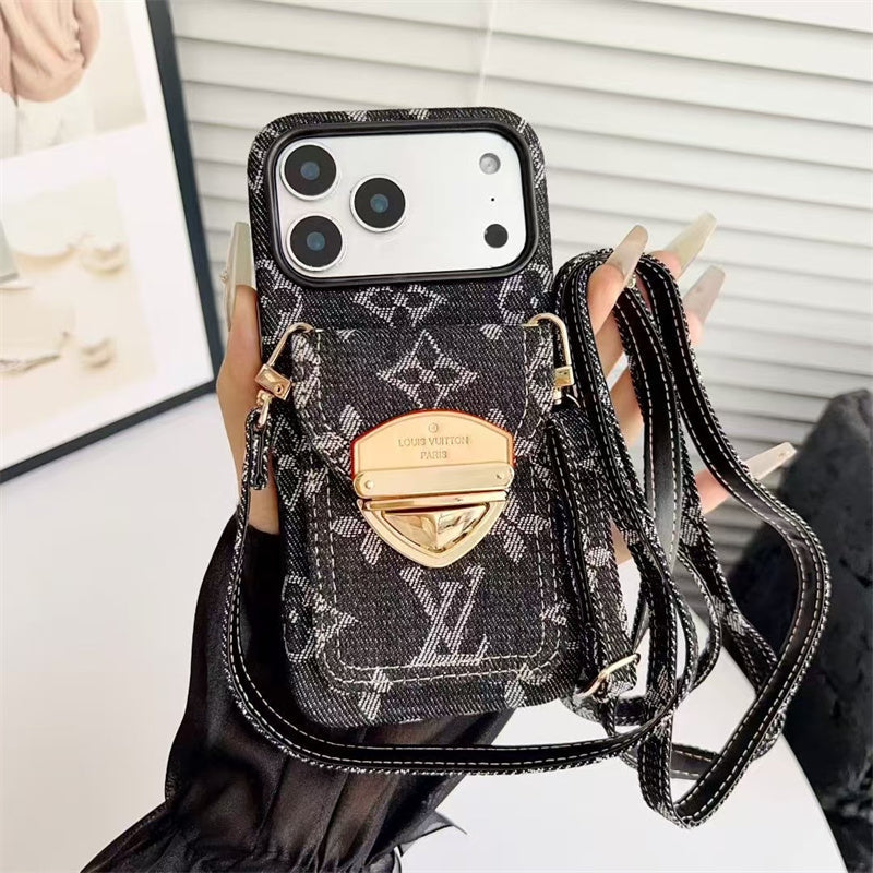Louis Vuitton iPhone 17 Pro Max Case With Strap – Luxury Designer Crossbody Cover