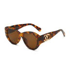 Chanel CC Rounded-Square Polarized Sunglasses