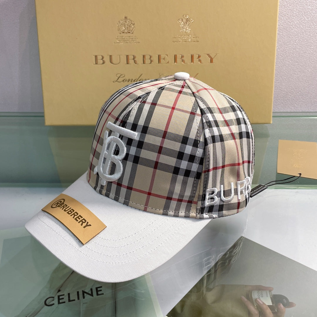 Burberry Baseball Cap Classic Check Embroidered