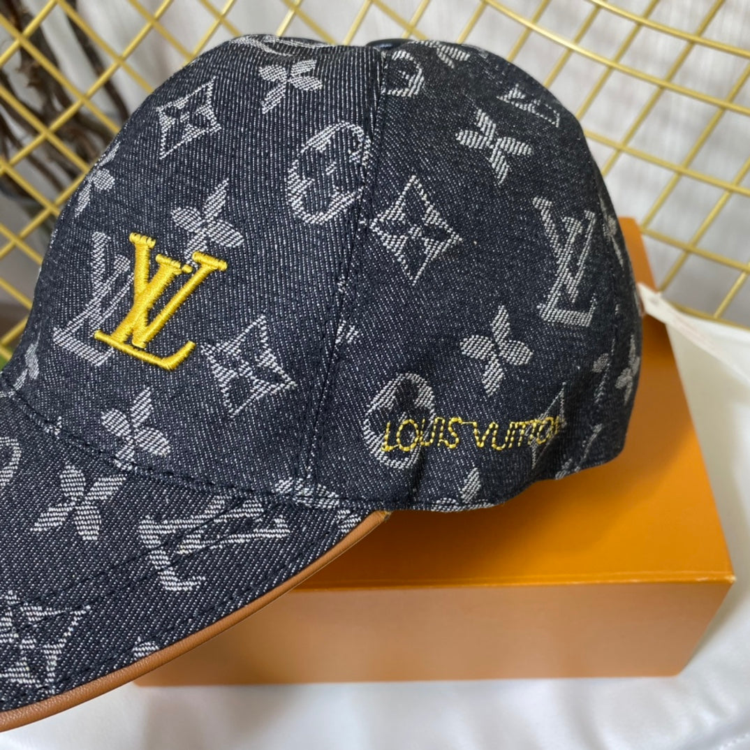 Louis Vuitton Embroidered Denim Baseball Cap