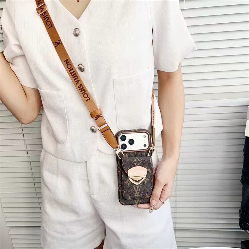 Louis Vuitton iPhone 17 Pro Max Case With Strap – Luxury Designer Crossbody Cover