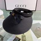 Luxury Gucci Bow Sun Visor Hat for Women