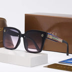 Striped Frame Square Sunglasses