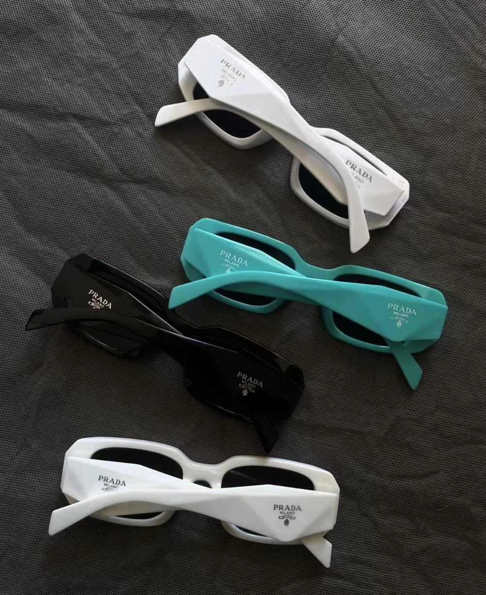 PRADA Polygonal Retro Acetate Sunglasses | Luxury Eyewear
