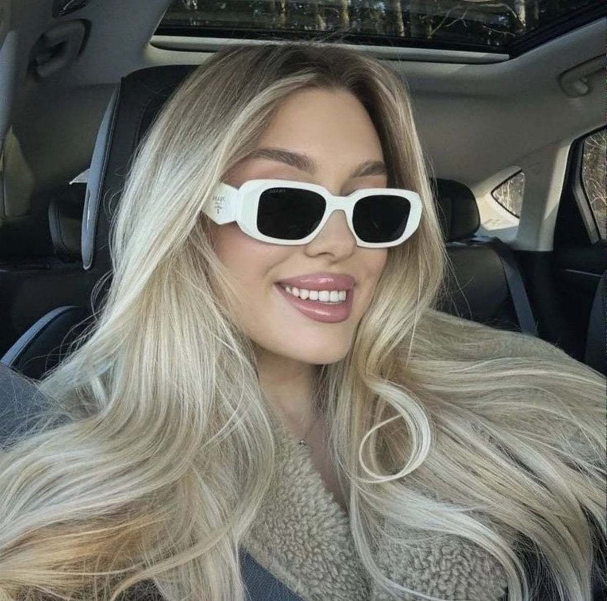 PRADA Polygonal Retro Acetate Sunglasses | Luxury Eyewear