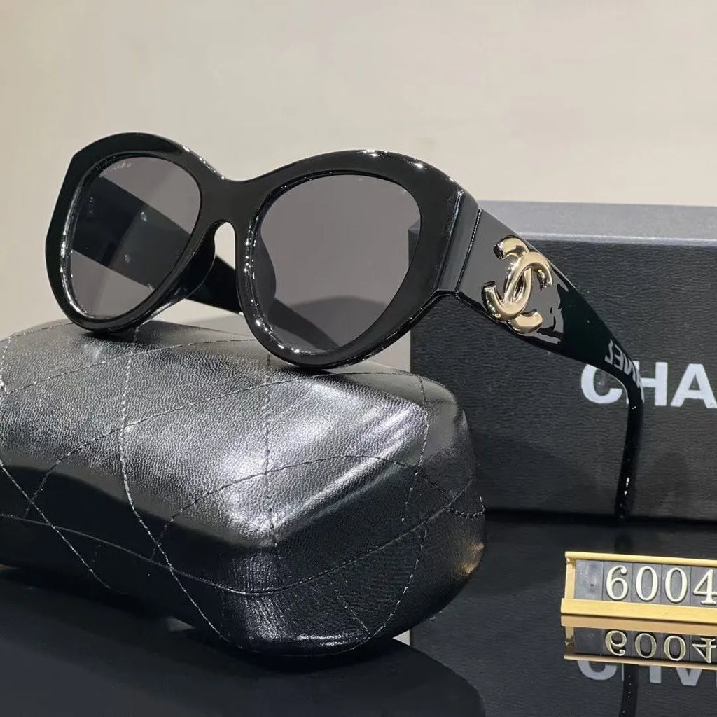 Chanel CC Rounded-Square Polarized Sunglasses