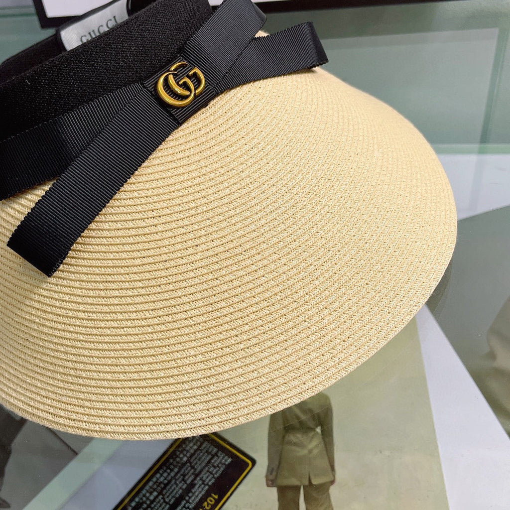 Luxury Gucci Bow Sun Visor Hat for Women