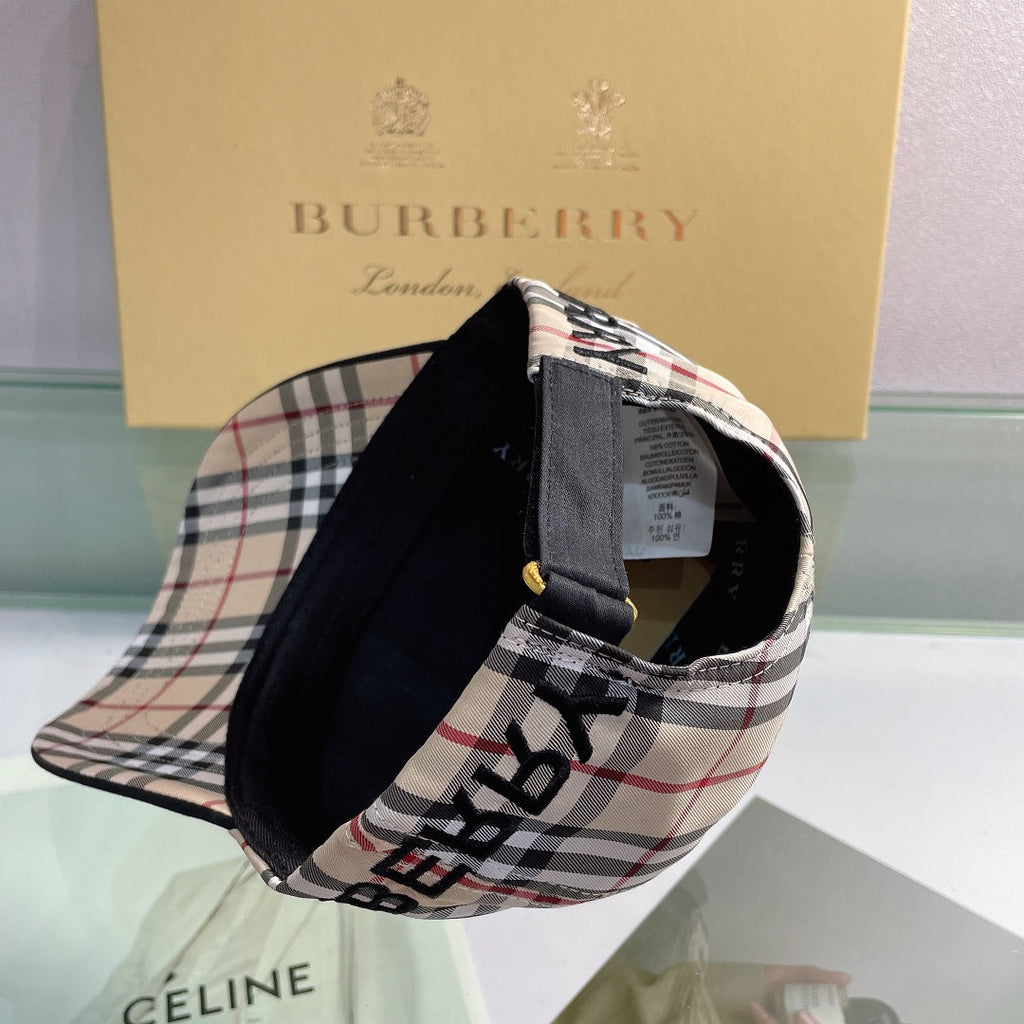 Burberry Baseball Cap Classic Check Embroidered