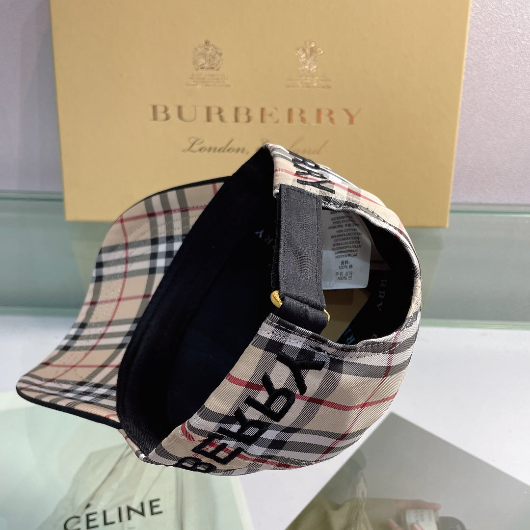 Burberry Baseball Cap Classic Check Embroidered