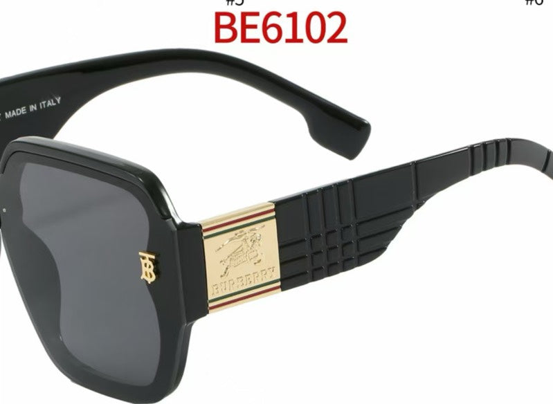 Burberry Vintage Check Square Polarized Sunglasses | Luxury Designer UV400 Eyewear