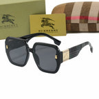 Burberry Vintage Check Square Polarized Sunglasses | Luxury Designer UV400 Eyewear