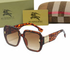 Burberry Vintage Check Square Polarized Sunglasses | Luxury Designer UV400 Eyewear