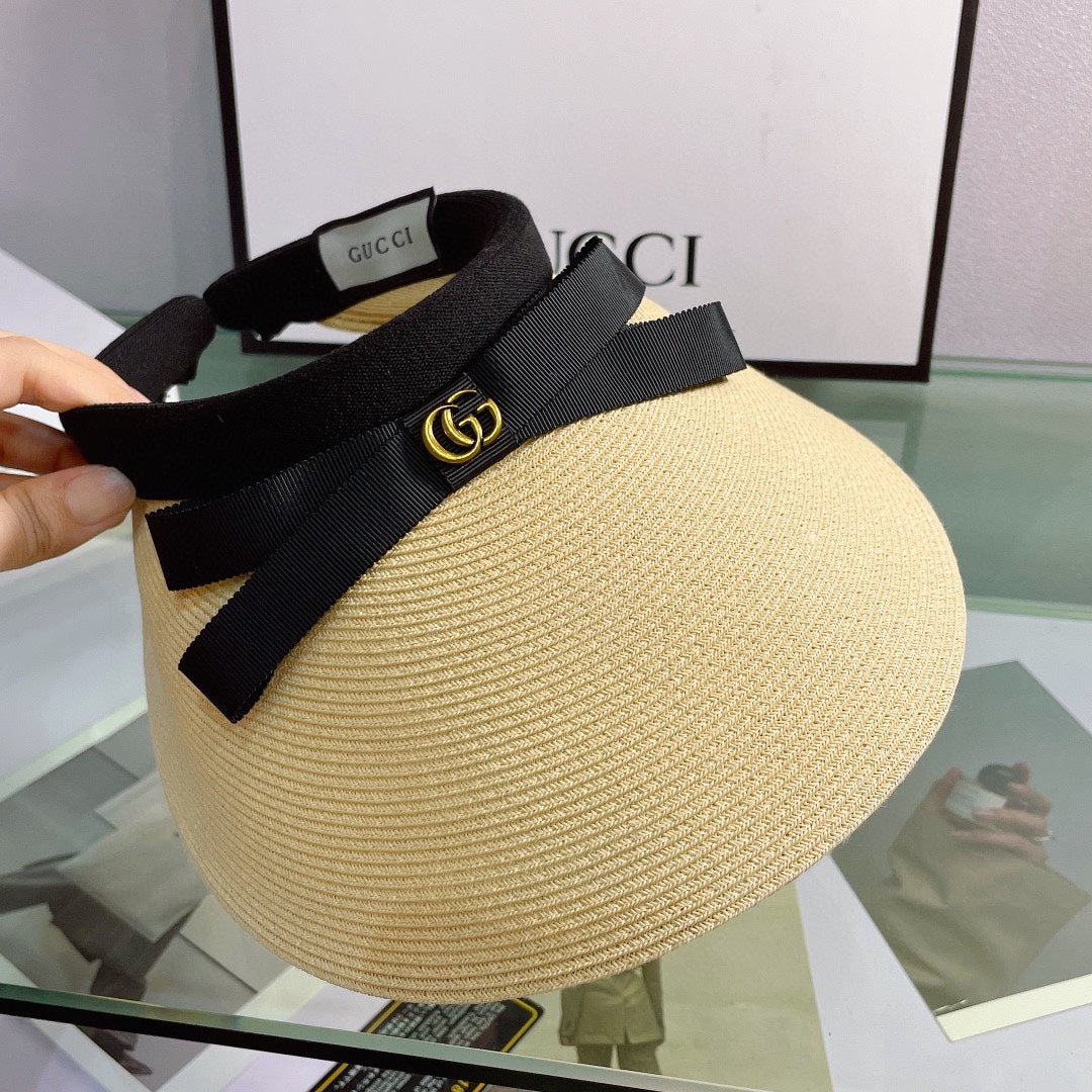 Luxury Gucci Bow Sun Visor Hat for Women