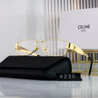 CELINE Triomphe Square Metal Sunglasses | Luxury UV400 Eyewear
