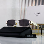 CELINE Triomphe Square Metal Sunglasses | Luxury UV400 Eyewear