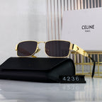 CELINE Triomphe Square Metal Sunglasses | Luxury UV400 Eyewear