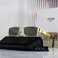 CELINE Triomphe Square Metal Sunglasses | Luxury UV400 Eyewear
