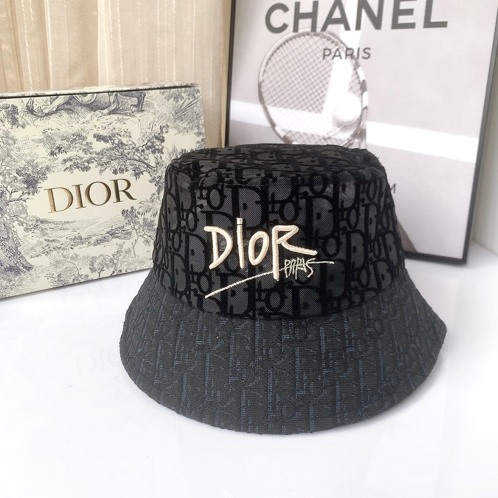 Christian Dior Lace Flocked Bucket Hat