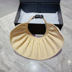 Prada Foldable Crinkled Cotton Sun Visor | Luxury Designer Summer Hat