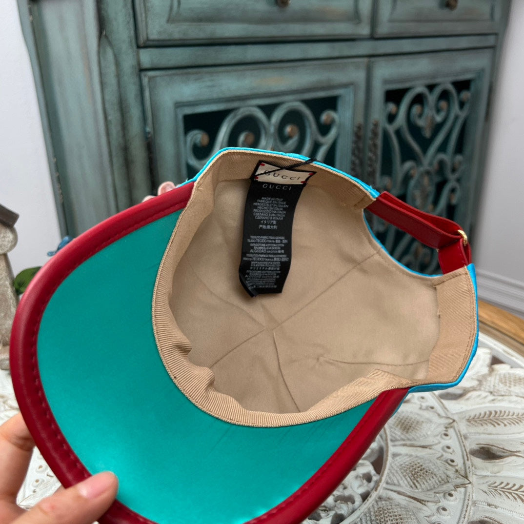 Gucci x Adidas Satin Embroidered Baseball Cap