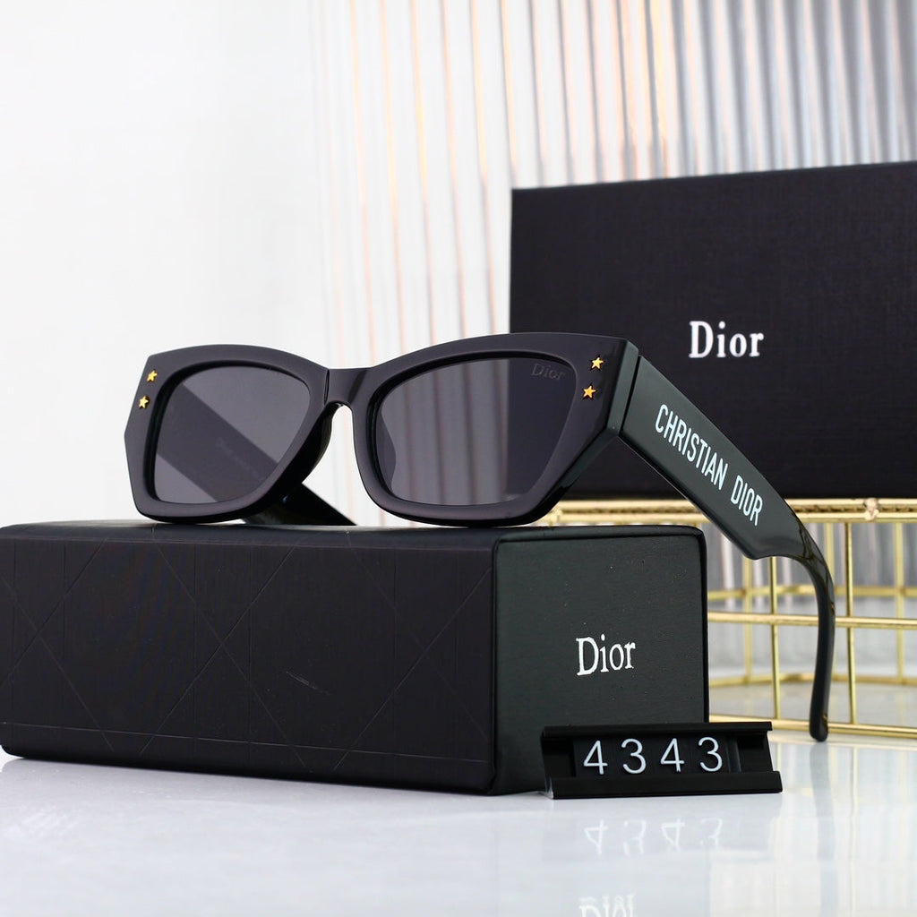 DIOR Embossed Rectangular Sunglasses | Luxury UV400 Designer Eyewear
