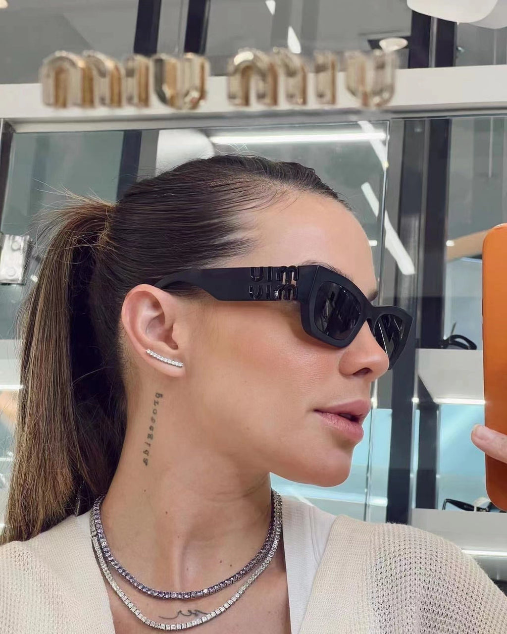 MIU MIU Fashion Square Polarized Sunglasses | Luxury Designer UV400 Eyewear