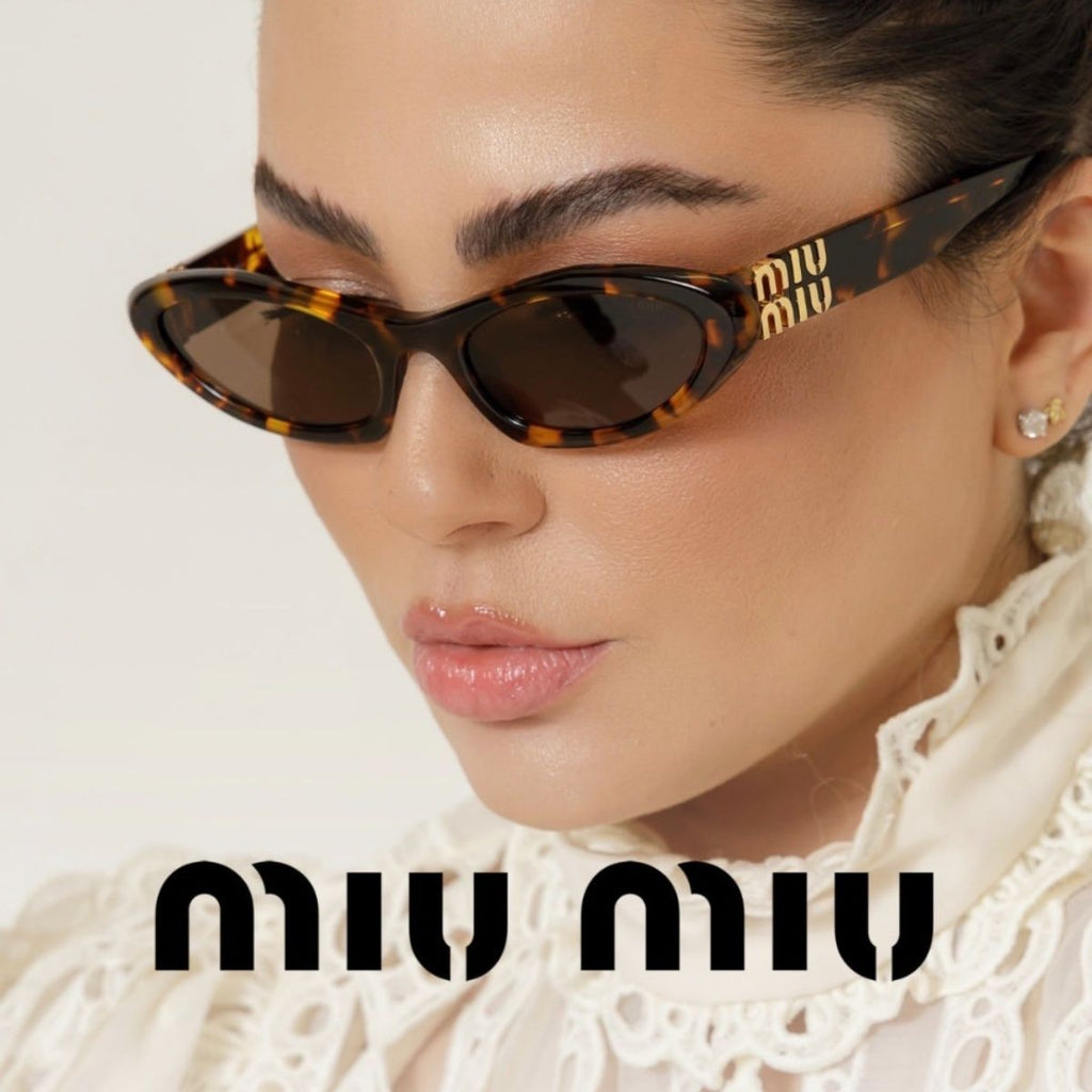 MIU MIU Retro Cat-Eye Oval Polarized Sunglasses | Luxury Designer UV400 Eyewear