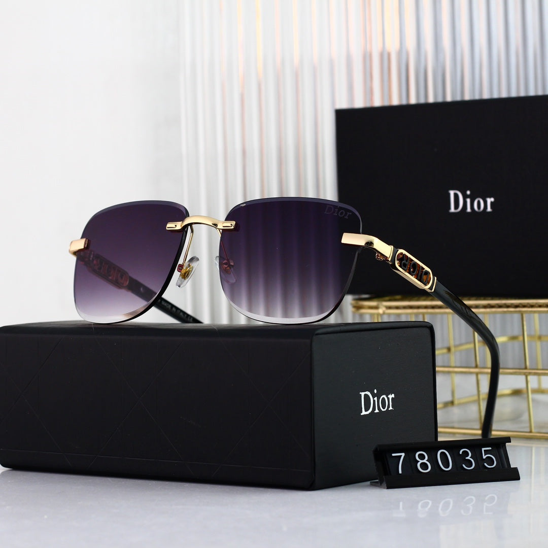 Dior Rimless Metal Polarized Sunglasses | Luxury Designer UV400 Eyewear