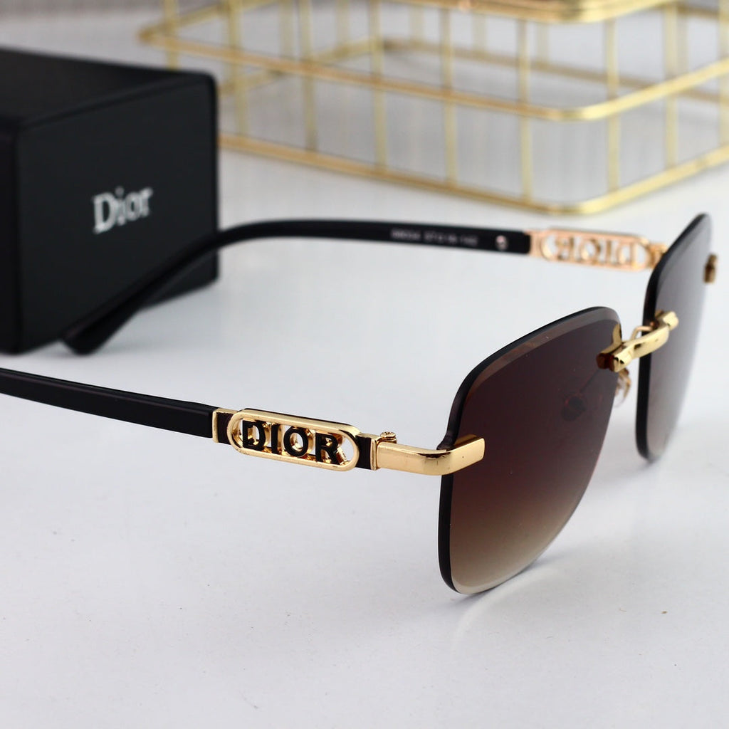 Dior Rimless Metal Polarized Sunglasses | Luxury Designer UV400 Eyewear