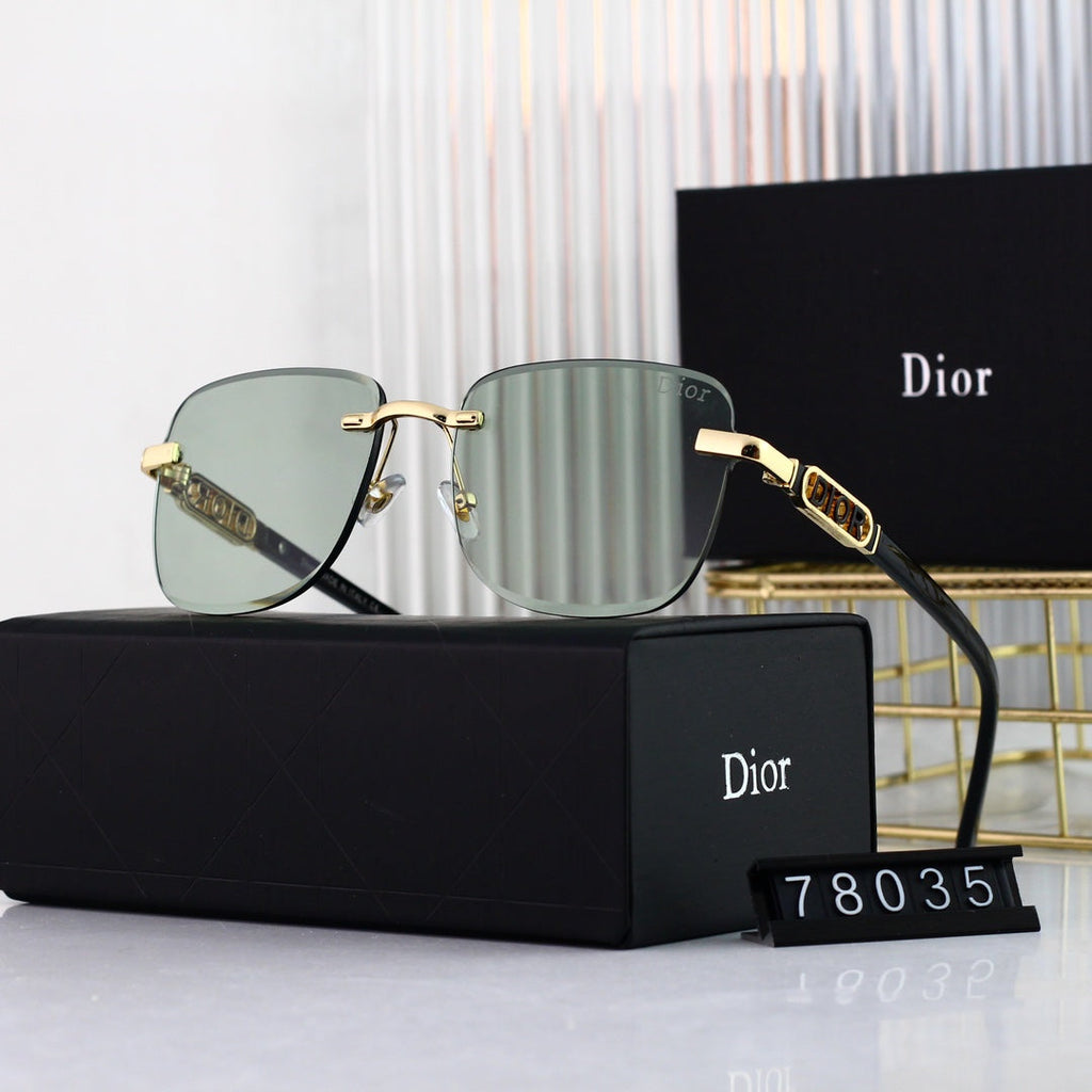Dior Rimless Metal Polarized Sunglasses | Luxury Designer UV400 Eyewear