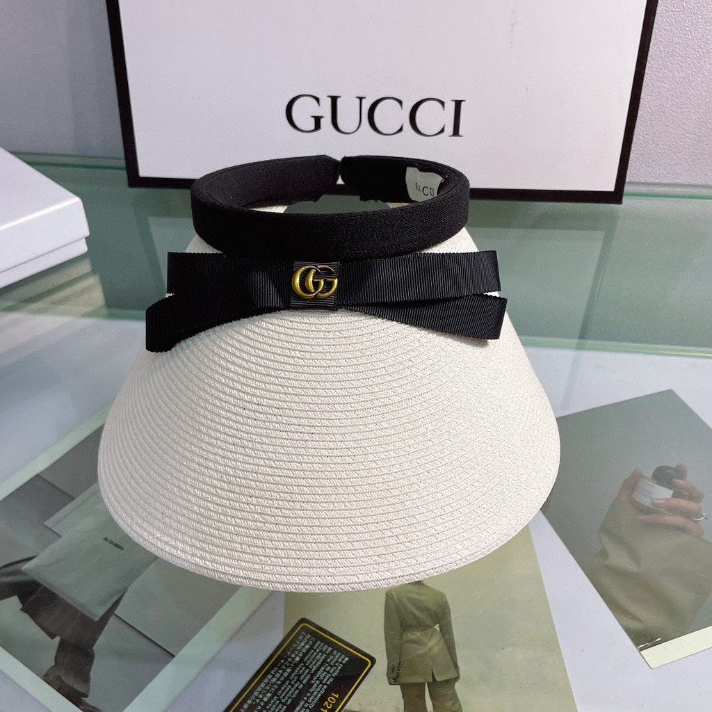 Luxury Gucci Bow Sun Visor Hat for Women