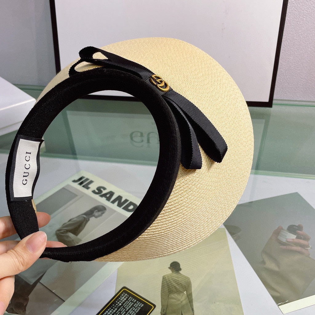 Luxury Gucci Bow Sun Visor Hat for Women