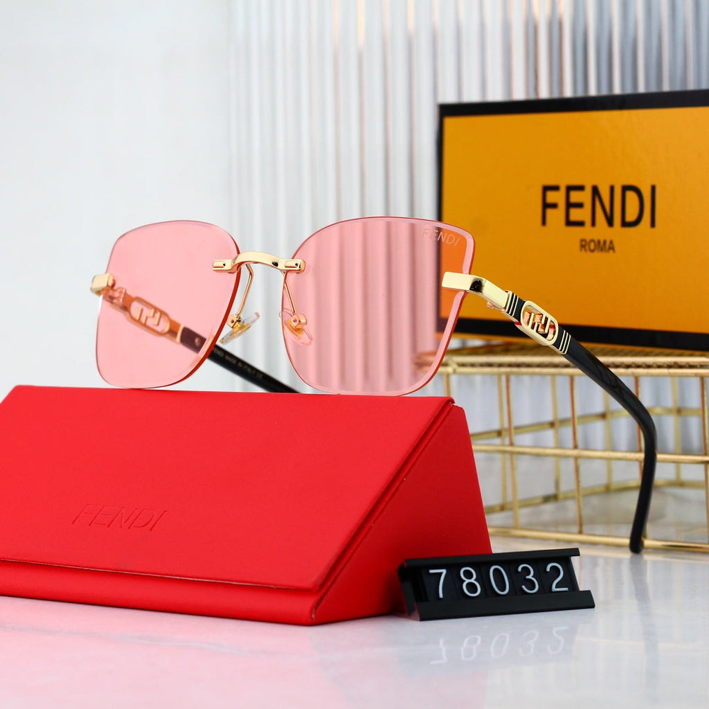 Fendi Metal Interlocking FF Polarized Sunglasses | Luxury Designer UV400 Eyewear