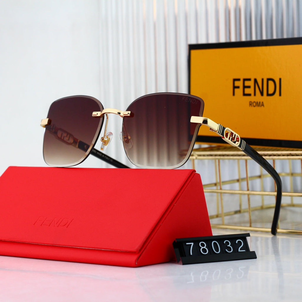 Fendi Metal Interlocking FF Polarized Sunglasses | Luxury Designer UV400 Eyewear