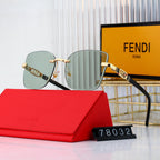 Fendi Metal Interlocking FF Polarized Sunglasses | Luxury Designer UV400 Eyewear