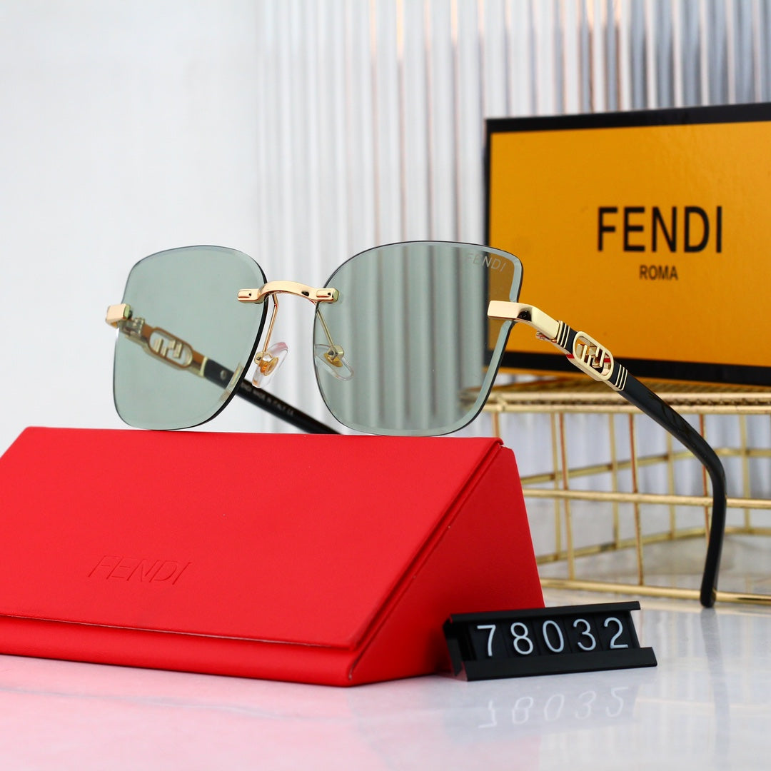 Fendi Metal Interlocking FF Polarized Sunglasses | Luxury Designer UV400 Eyewear