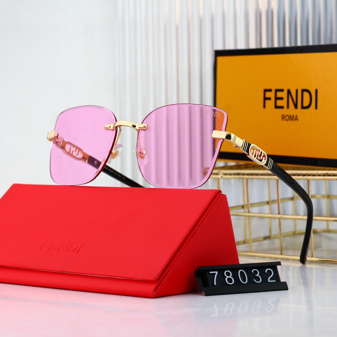 Fendi Metal Interlocking FF Polarized Sunglasses | Luxury Designer UV400 Eyewear