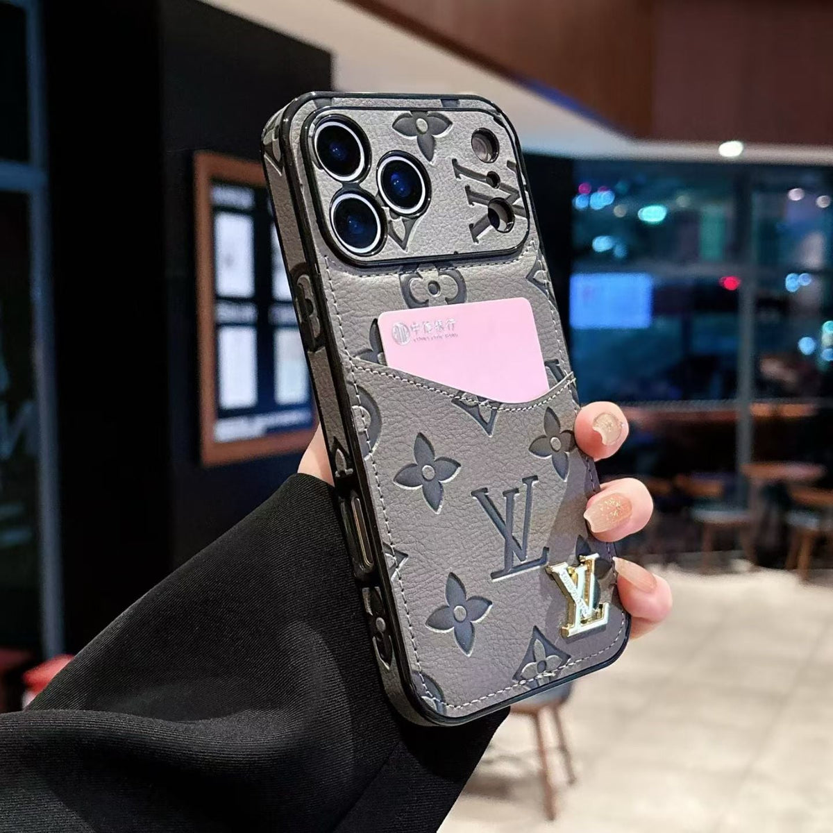 Luxury Louis Vuitton iPhone 17 Pro Max Case With Card Holder - LV iPhone Case