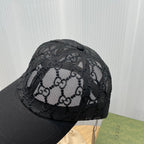 Gucci GG Embroidered Lace Baseball Cap