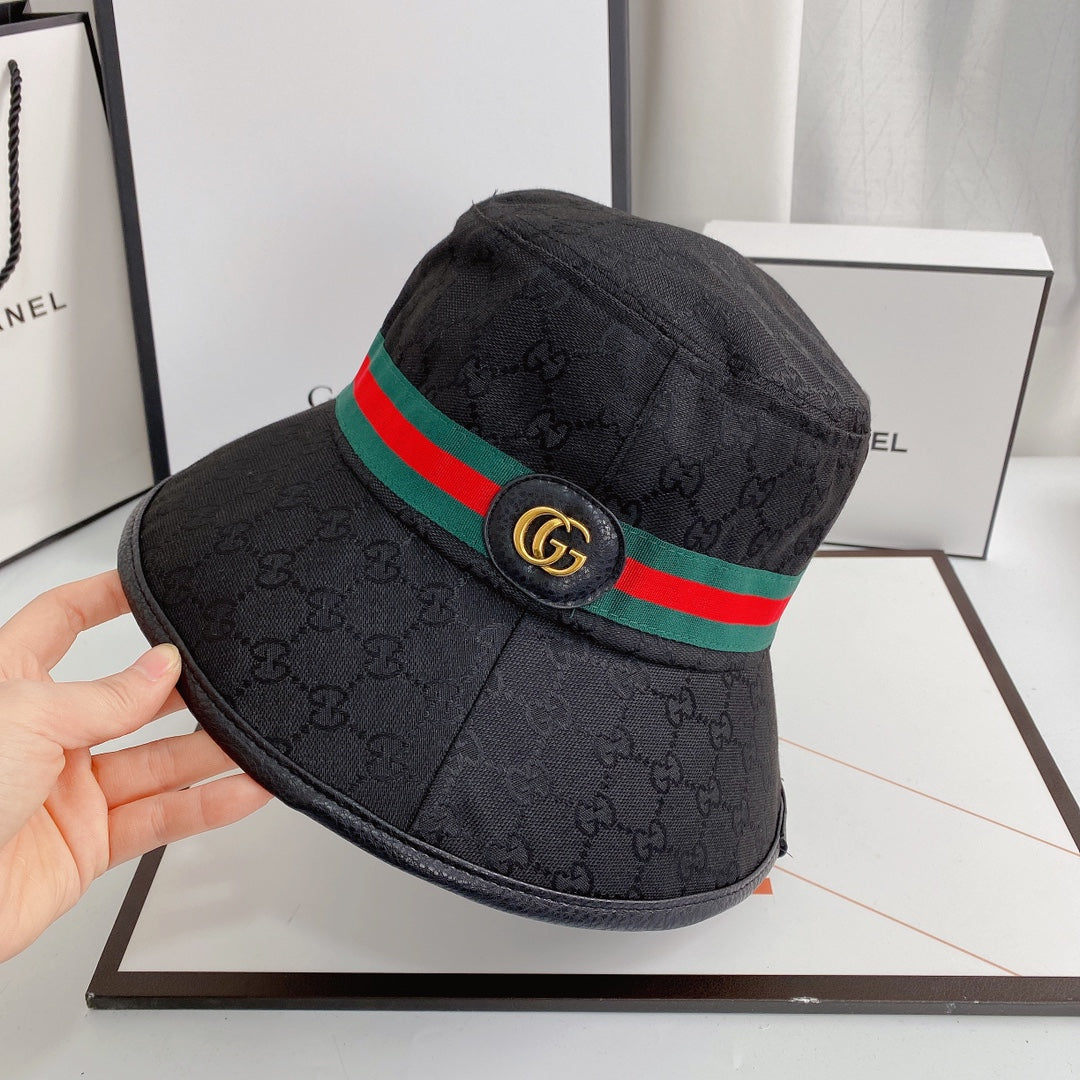 Gucci GG Supreme Web Stripe Bucket Hat | Luxury Designer Hat