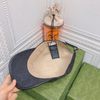 Gucci Leather Trim Baseball Cap