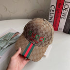 Luxury Gucci Embroidered Cotton Baseball Cap
