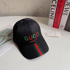 Luxury Gucci Embroidered Cotton Baseball Cap