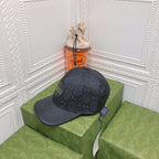 Gucci Leather Trim Baseball Cap