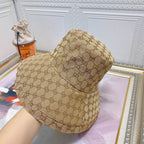 Gucci GG Monogram Wide Brim Denim Hat