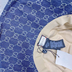 Gucci GG Monogram Wide Brim Denim Hat