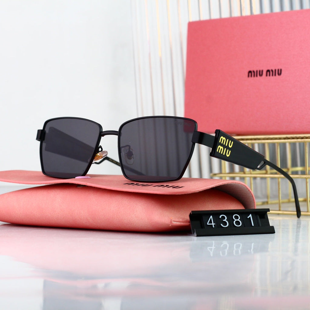 Miu Miu Retro Wide-Rim Rectangular Sunglasses | Luxury UV400 Eyewear