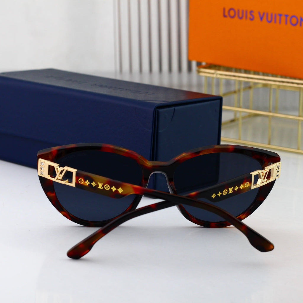 Louis Vuitton Cat-Eye Metal Logo Sunglasses | Luxury UV400 Eyewear